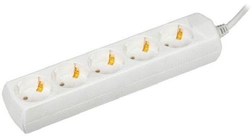 Удлинитель с заземлением IEK Generica 5х5,0м 16А 3500Вт белый   картинка 